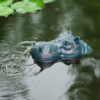 Ubbink Pływająca fontanna ogrodowa w kształcie hipopotama - Ubbink