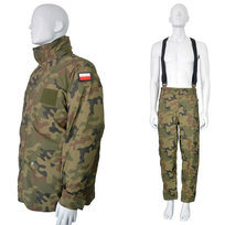 Ubranie ochronne gore-tex 128/MON kurtka spodnie z szelkami bez kaptura XL/L Kontrakt Wojskowy