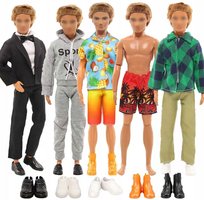 Ubranka DLA LALEK SPODNIE GARNITUR KOSZULA BUTY LALKA CHŁOPAK DZIEŃ DZIECKA