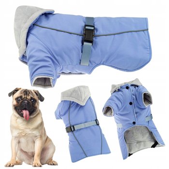 Ubranko dla psa na zimę z ODBLASKIEM ocieplane z kapturem kurtka XL - Inna marka