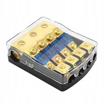 UCHWYT BEZPIECZNIKÓW DO AUTO AUDIO 4-DROŻNY Z SAMOCHODOWYM BEZPIECZNIKIEM