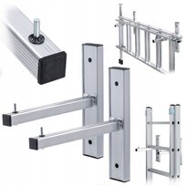 UCHWYT DO DRABINY WIESZAK NA ŚCIANĘ MOCOWANIE MURU HAK ALUMINIOWY 2szt 80kg