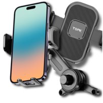 Uchwyt do samochodu na telefon czarny teleskopowy na kratkę