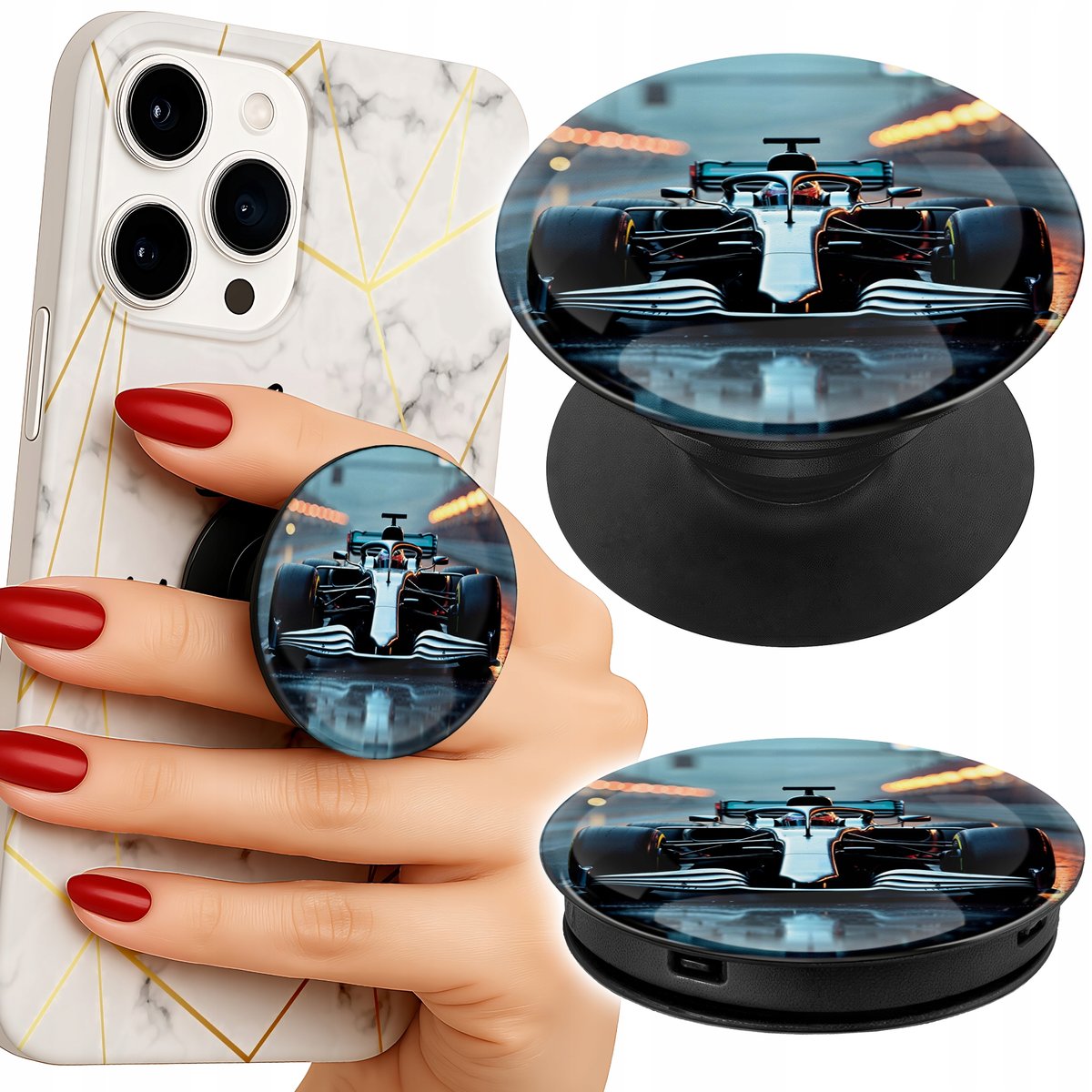 Uchwyt do telefonu Popsocket na palce/stojak F1 FORMUŁA 1 BOLIDY ...