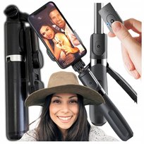 UCHWYT DO TELEFONU TELESKOPOWY SELFIESTICK TRIPOD LAMPA LED PILOT BLUETOOTH
