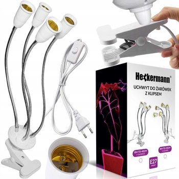 Uchwyt do żarówek Heckermann BM-TD-40CM biały - 4 głowice - Heckermann