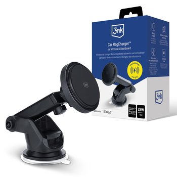 Uchwyt magnetyczny na telefon z MagSafe na szybę/kokpit 3mk Car MagCharger - brak danych
