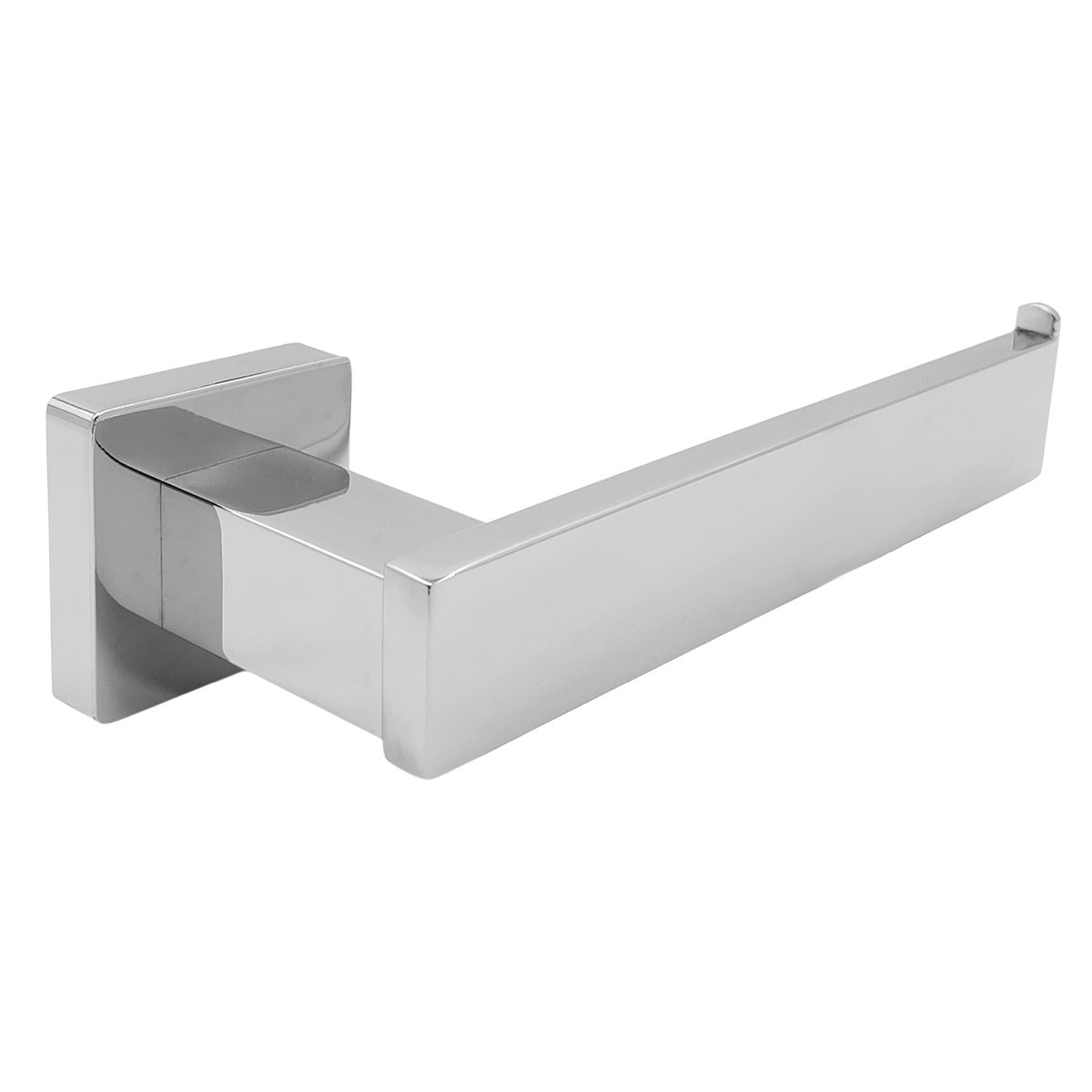 Uchwyt na papier toaletowy wieszak łazienkowy ścienny kwadrat chrom metal