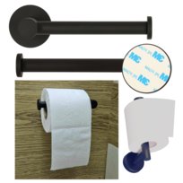 Uchwyt Na Papier Toaletowy Wieszak Samoprzylepny Bez Wiercenia Czarny Loft