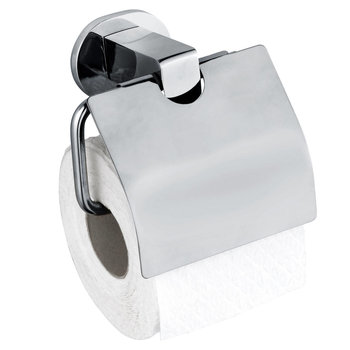 Uchwyt na papier toaletowy z klapką MARIBOR, montaż bez wiercenia UV-Loc, WENKO - WENKO
