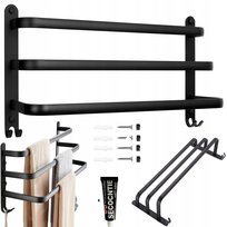 UCHWYT NA RĘCZNIKI ŁAZIENKOWY ORGANIZER HACZYK WIESZAK 3 POZIOMOWY LOFT