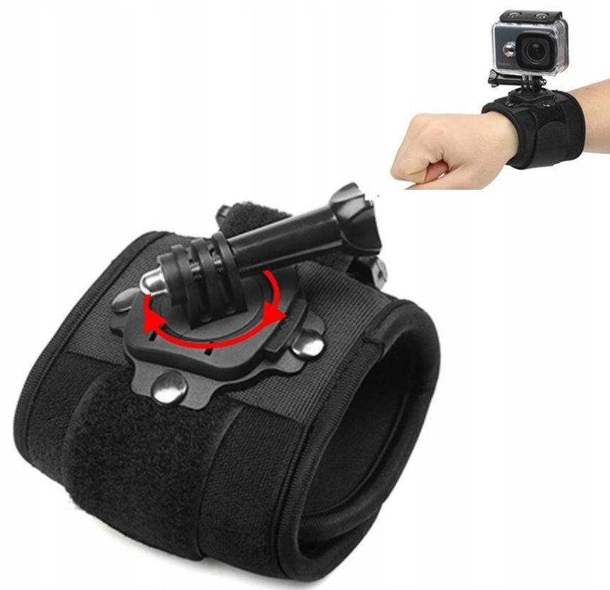 Supporto Da Polso Per GoPro E Action Cam - Girevole A 360°, Impermeabile - Foto 2