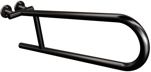 Uchwyt półokrągły uchylny 60cm ANDEX Bez Barier 801NG stal nierdzewna czarny