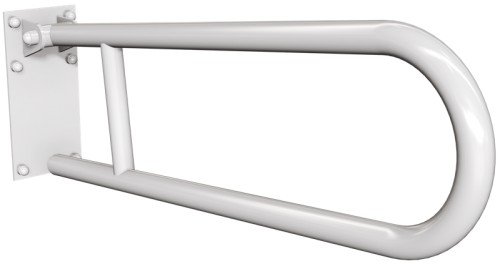 Uchwyt półokrągły uchylny 60cm z płytą ANDEX Bez Barier 820B stal nierdzewna biały