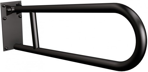 Uchwyt półokrągły uchylny 60cm z płytą ANDEX Bez Barier 820NG stal nierdzewna czarny