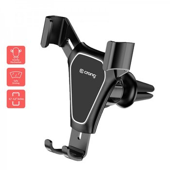 Uchwyt samochodowy CRONG Gravity Auto-Clip Car Holder, 4.7”- 6.5”, czarny - Crong