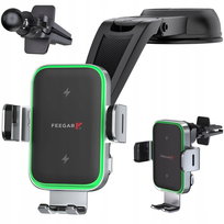 Uchwyt samochodowy na szybę Uchwyt indukcyjny grawitacyjny FEEGAR QH400