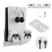 Uchwyt Ścienny Na Ścianę Wieszak + Ładowarka Do Padów 2W1 Do Sony Playstation Ps 5 / Ps5 / Ps5181 Inny producent