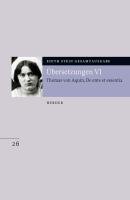 Übersetzung: Thomas von Aquin, Über das Seiende und das Wesen - Stein Edith