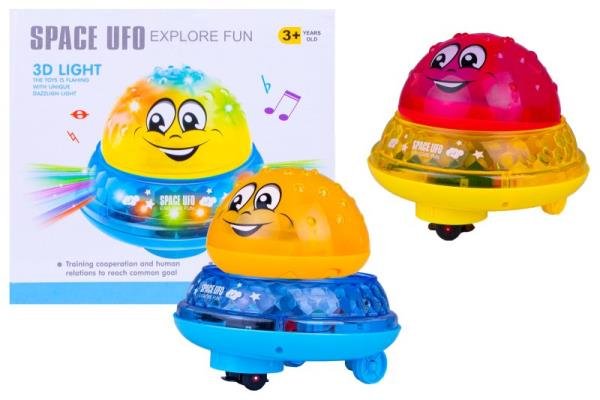 Фото - Інтерактивні іграшки UFO fontanna, jeżdżąca zabawka ze światłem i dźwiękiem 5361 mix cena za 1