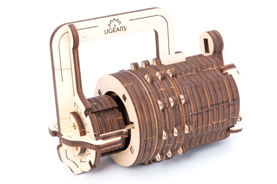 UGears, mechaniczny model do składania, Zamek Szyfrowy