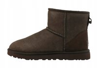 UGG DAMSKIE BRĄZOWE ŚNIEGOWCE SKÓRZANE WSUWANE 40 1T7A UGG