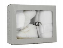 UGG ZESTAW DZIECIĘCY BIAŁY KAPCIE I KOCYK 16 1ŻNE UGG
