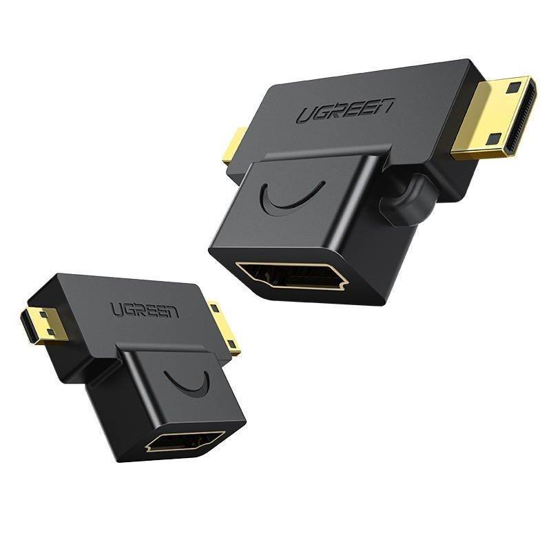 Фото - Кабель Ugreen 20144 adapter mini / micro HDMI do HDMI  (czarny)
