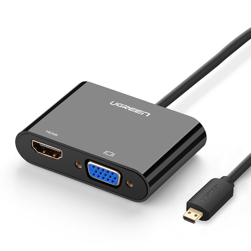 Ugreen Adapter Przej Ci Wka Wideo Micro Hdmi Hdmi Vga Cm Czarny