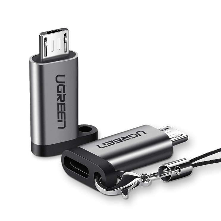 Фото - Кабель Ugreen adapter przejściówka z USB Typ C na micro USB szary  (50590)