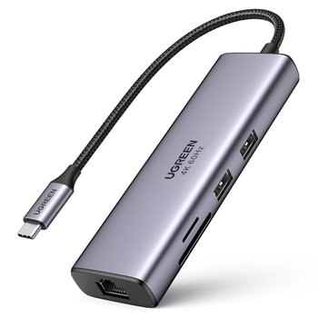 Ugreen Hub 7W1 Cm512 Usb-C / 2X Usb-A 3.2 / Hdmi 4K / Czytnik Sd Tf / Usb-C Pd 100W / Rj45 - uGreen
