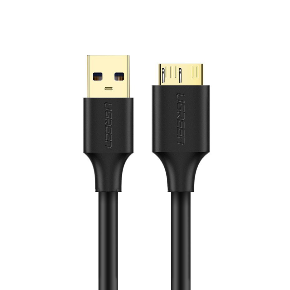 Zdjęcia - Kabel Ugreen  przewod USB - micro USB Typ B SuperSpeed 3.0 1m czarny (10841 