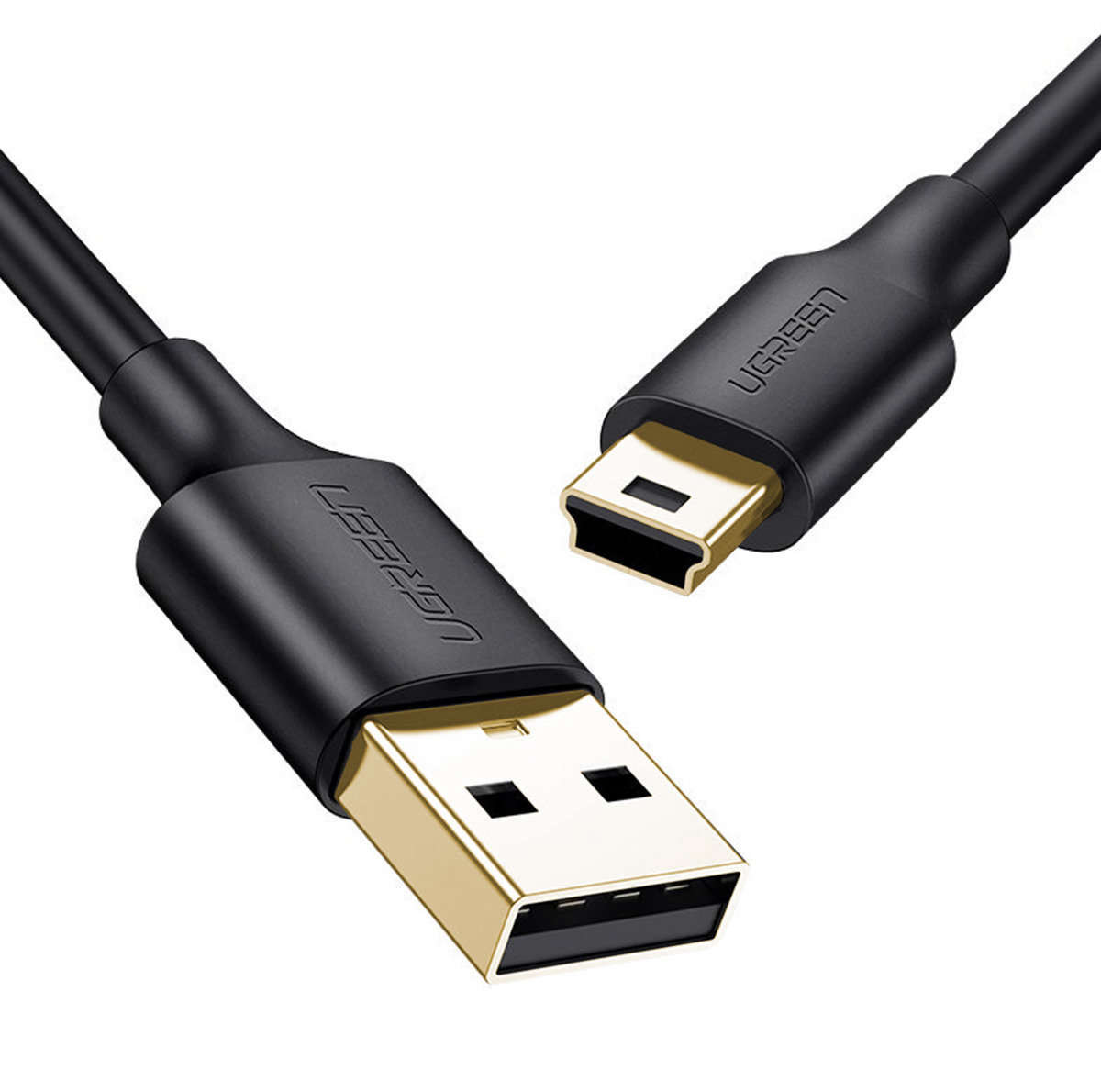 Zdjęcia - Kabel Ugreen  przewód USB - mini USB 480 Mbps 1 m czarny  (US132 10355)