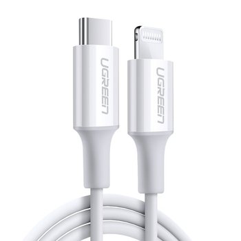 Ugreen kabel przewód USB Typ C - Lightning MFI 1m 3A 18W biały (10493) - uGreen