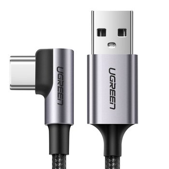 Ugreen kątowy kabel przewód USB - USB Typ C 2m 3A szary (50942) - uGreen