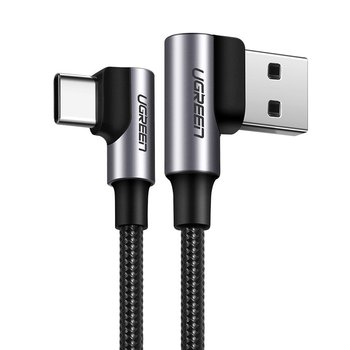 Ugreen kątowy kabel przewód USB - USB Typ C Quick Charge 3.0 QC3.0 3 A 2 m szary (US176 20857) - 2 - uGreen