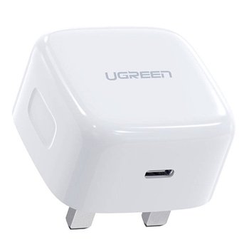 Ugreen ładowarka sieciowa USB Typ C Power Delivery 3.0 Quick Charge 4.0 20W 3A (wtyczka UK) biały (CD137) - uGreen