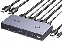 UGREEN Przełącznik KVM DisplayPort Switch CM695 zarządzanie urządzeniami uGreen