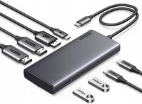 Ugreen Revodok Pro 308 Stacja Dokująca 2Xhdmi Dp 2Xusb 3Xusb-C Pd 100W uGreen