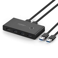 Ugreen switch box HUB przełącznik 4x USB 3.2 Gen 1 rozdzielacz USB na dwa komputery czarny (US216 30768) uGreen