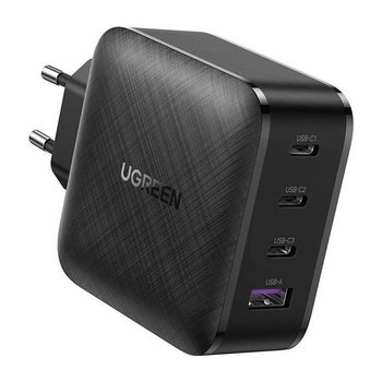Ugreen szybka ładowarka PPS 65W USB / 3x USB Typ C QC 3.0 Power Delivery SCP FCP AFC (azotek galu) czarny (CD224 70774) - uGreen