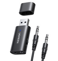 Ugreen Transmiter Nadajnik / Odbiornik Bluetooth 5.1 Bezprzewodowy Adapter Audio 3,5 Mm Mini Jack Czarny (Cm523 60300)