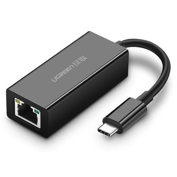 Ugreen zewnętrzna karta sieciowa USB Typ C 1000Mbps Gigabit USB Typ C 3.1 Thunderbolt 3 czarny (50307) - uGreen