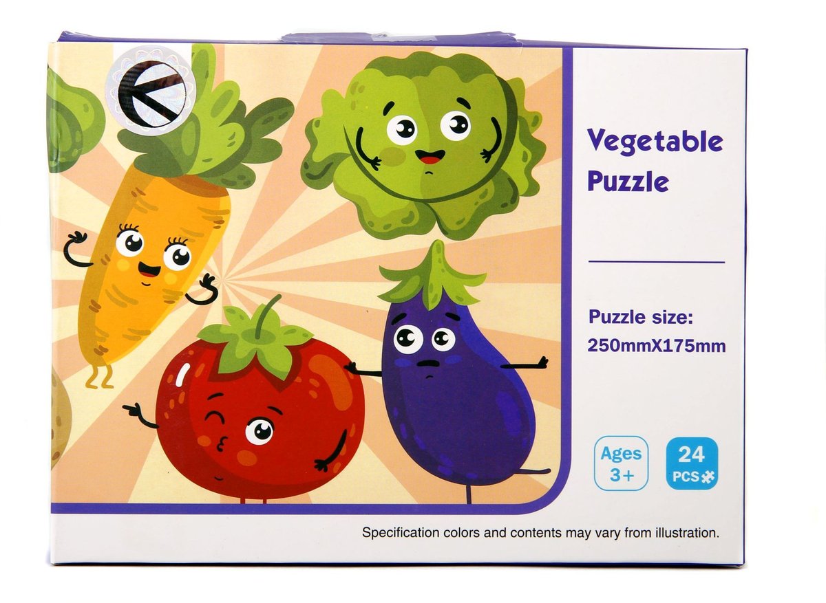 Układanka Dla Dzieci Puzzle Warzywa, 24 Elementy - Inna marka | Sklep ...
