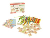 Układanka Drewniana - Zestaw Do Nauki Liczenia, Patyczki, Liczby 15X10X5