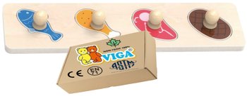 UKŁADANKA DREWNIANE Puzzle kreatywne 1 2 3 latka VIGA zabawki dla niemowląt Viga puzzle 12m+ - PakaNiemowlaka