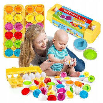 Układanka Edukacyjna Sorter Jajka Puzzle Montessori Zabawka Dla Malucha - AIG
