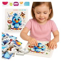 UKŁADANKA LOGICZNA gra rozwojowa SŁODKI PTASZEK 25 elementów ŁAMIGŁÓWKA