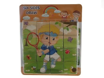 Układanka Puzzle Drewniane Kostki Sport 543638 - Inna marka