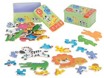 Układanka puzzle w puszce zwierzątka safari 25 puz - ikonka